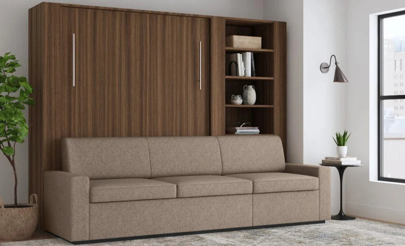 Load image into Gallery viewer, Queen Size Murphy Bed with Extended Couch | Inovabed
