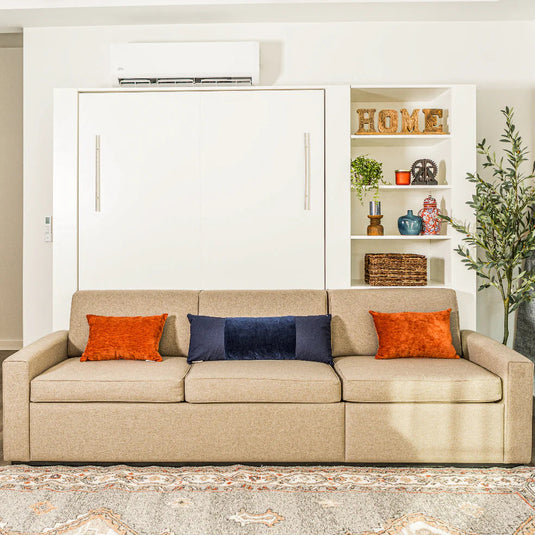 Queen Size Murphy Bed with Extended Couch | Inovabed
