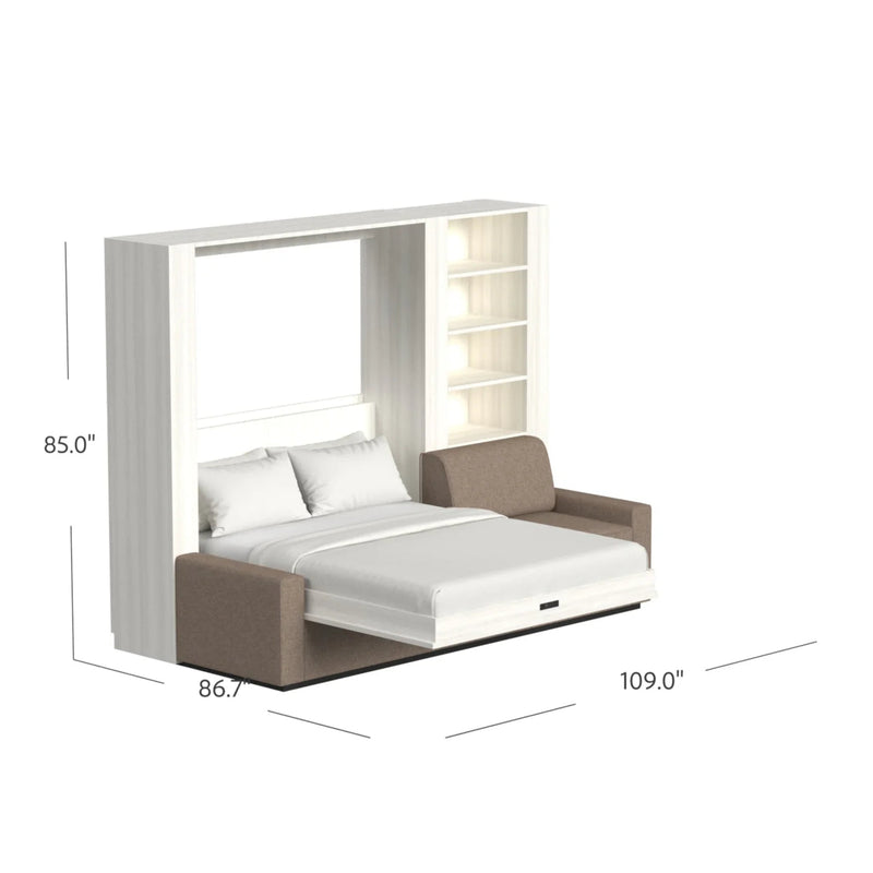 Load image into Gallery viewer, Queen Size Murphy Bed with Extended Couch | Inovabed
