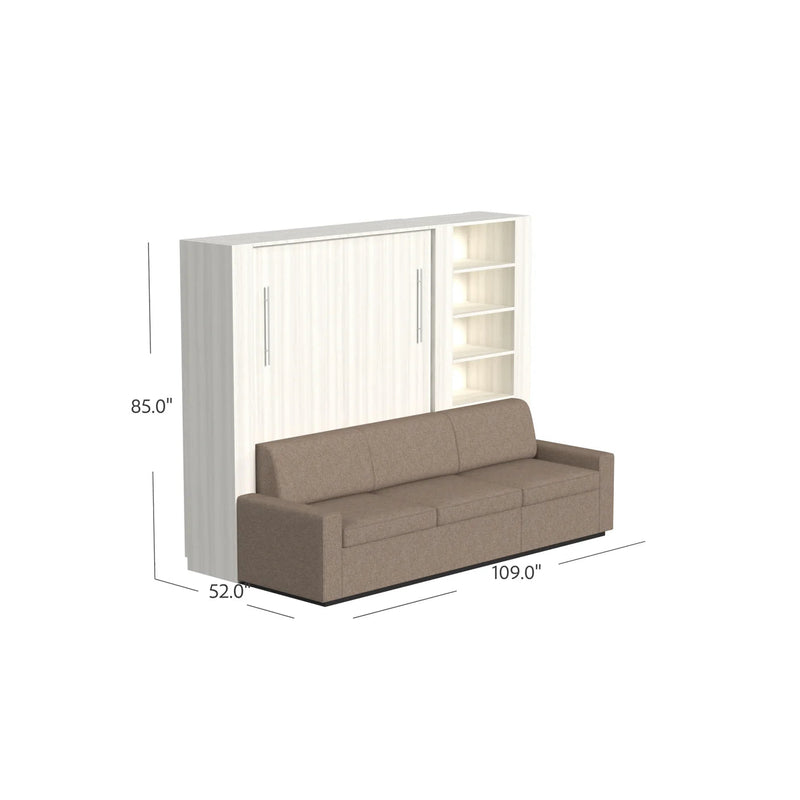 Load image into Gallery viewer, Queen Size Murphy Bed with Extended Couch | Inovabed
