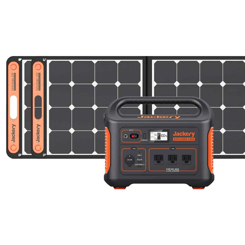Load image into Gallery viewer, Jackery Explorer 1000 Portable Power Station and 2 x 100W Solar Panels T1G2SP1000G100S P
