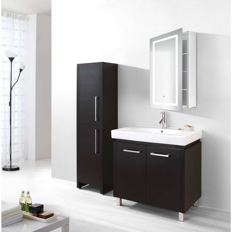 Load image into Gallery viewer, Krugg Svange 24" X 36" LED Medicine Cabinet with Dimmer &amp; Defogger LEFT HINGE SVANGE2436L
