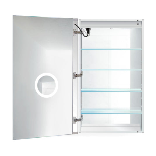Krugg Svange 24″ X 42″ LED Medicine Cabinet  with Dimmer & Defogger LEFT HINGE SVANGE2442L