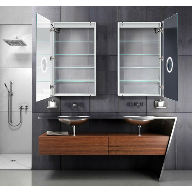 Load image into Gallery viewer, Krugg Svange 24″ X 42″ LED Medicine Cabinet  with Dimmer &amp; Defogger LEFT HINGE SVANGE2442L
