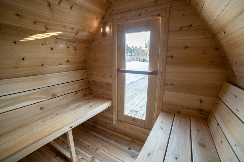 Load image into Gallery viewer, LeisureCraft CT MiniPOD Outdoor Sauna – 3-4 Person Cabin Sauna with Premium Cedar
