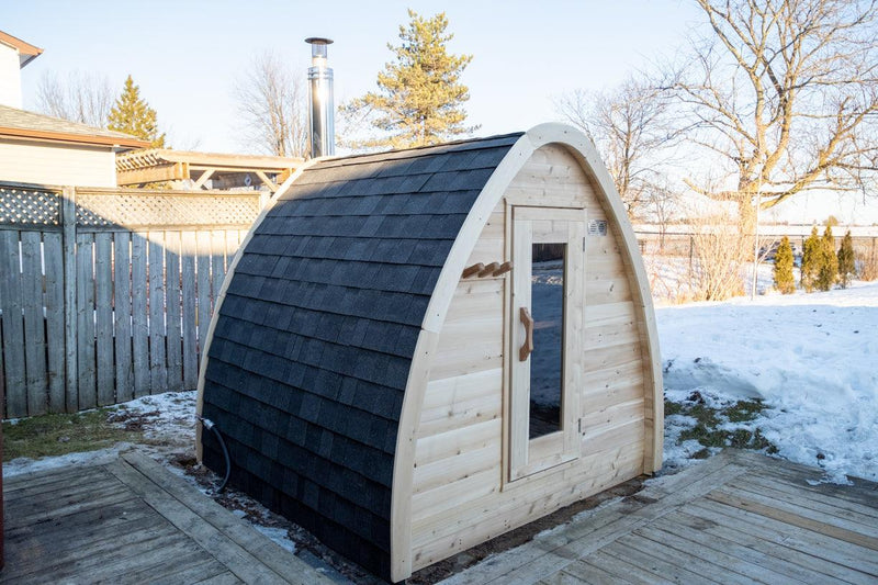 Load image into Gallery viewer, LeisureCraft CT MiniPOD Outdoor Sauna – 3-4 Person Cabin Sauna with Premium Cedar
