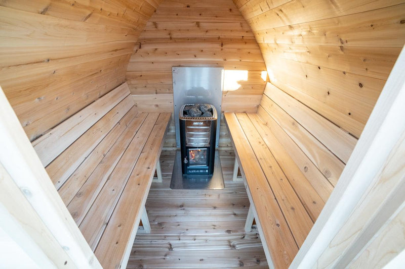 Load image into Gallery viewer, LeisureCraft CT MiniPOD Outdoor Sauna – 3-4 Person Cabin Sauna with Premium Cedar
