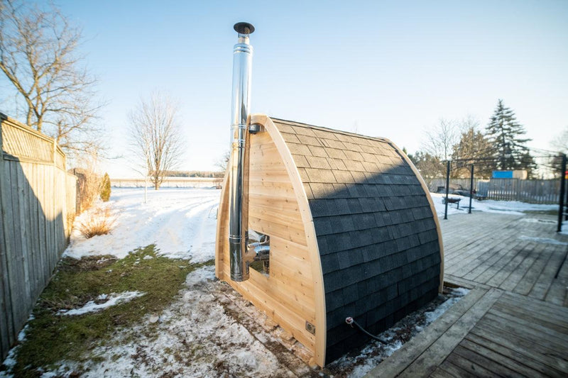 Load image into Gallery viewer, LeisureCraft CT MiniPOD Outdoor Sauna – 3-4 Person Cabin Sauna with Premium Cedar
