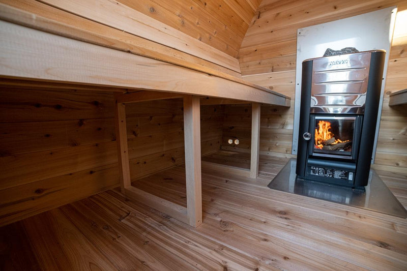 Load image into Gallery viewer, LeisureCraft CT MiniPOD Outdoor Sauna – 3-4 Person Cabin Sauna with Premium Cedar
