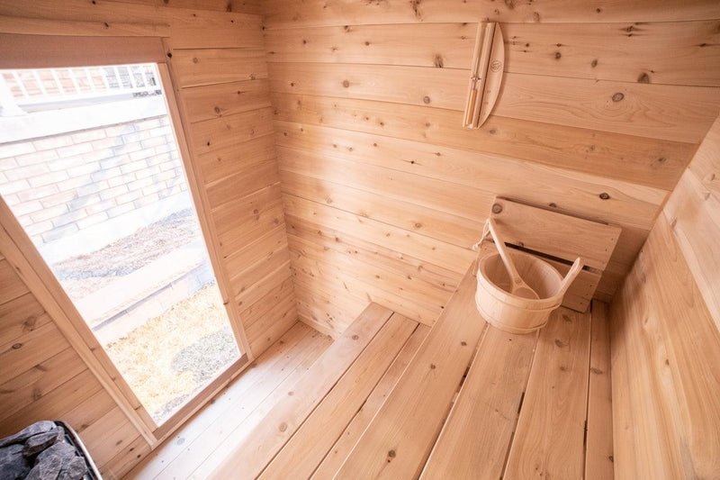 Load image into Gallery viewer, LeisureCraft Granby 2-3 Person Outdoor Sauna – Premium Cedar Cabin Design
