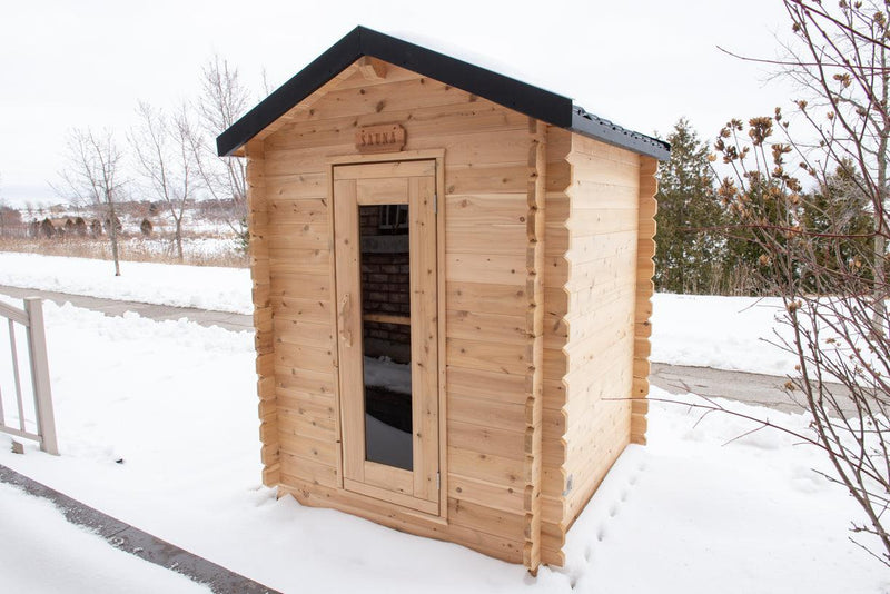 Load image into Gallery viewer, LeisureCraft Granby 2-3 Person Outdoor Sauna – Premium Cedar Cabin Design
