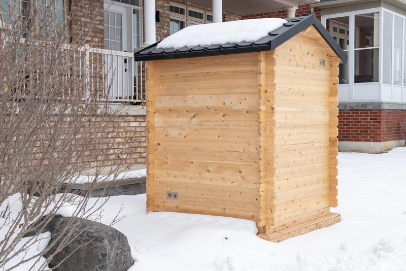 Load image into Gallery viewer, LeisureCraft Granby 2-3 Person Outdoor Sauna – Premium Cedar Cabin Design
