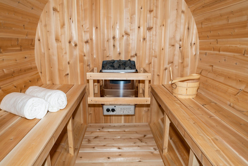 Load image into Gallery viewer, LeisureCraft Serenity Barrel Sauna – Fits 3-4 People
