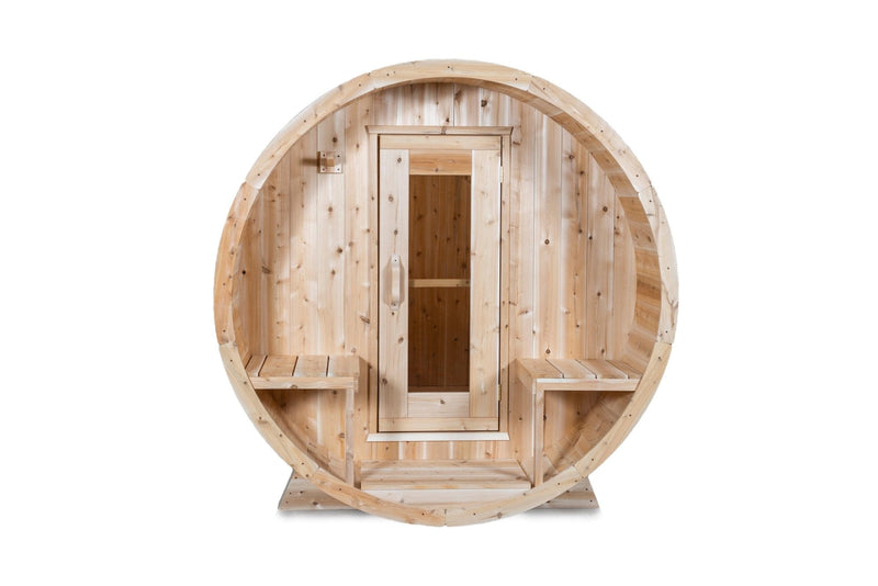 Load image into Gallery viewer, LeisureCraft Serenity Barrel Sauna – Fits 3-4 People
