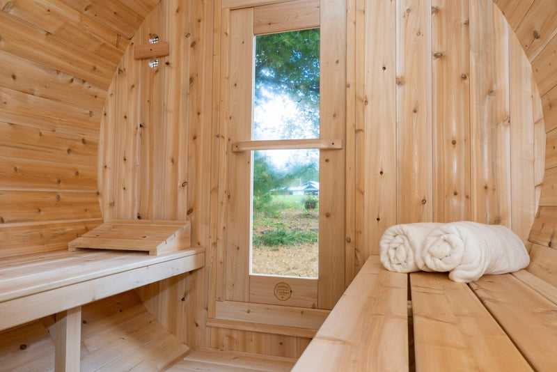 Load image into Gallery viewer, LeisureCraft Serenity Barrel Sauna – Fits 3-4 People
