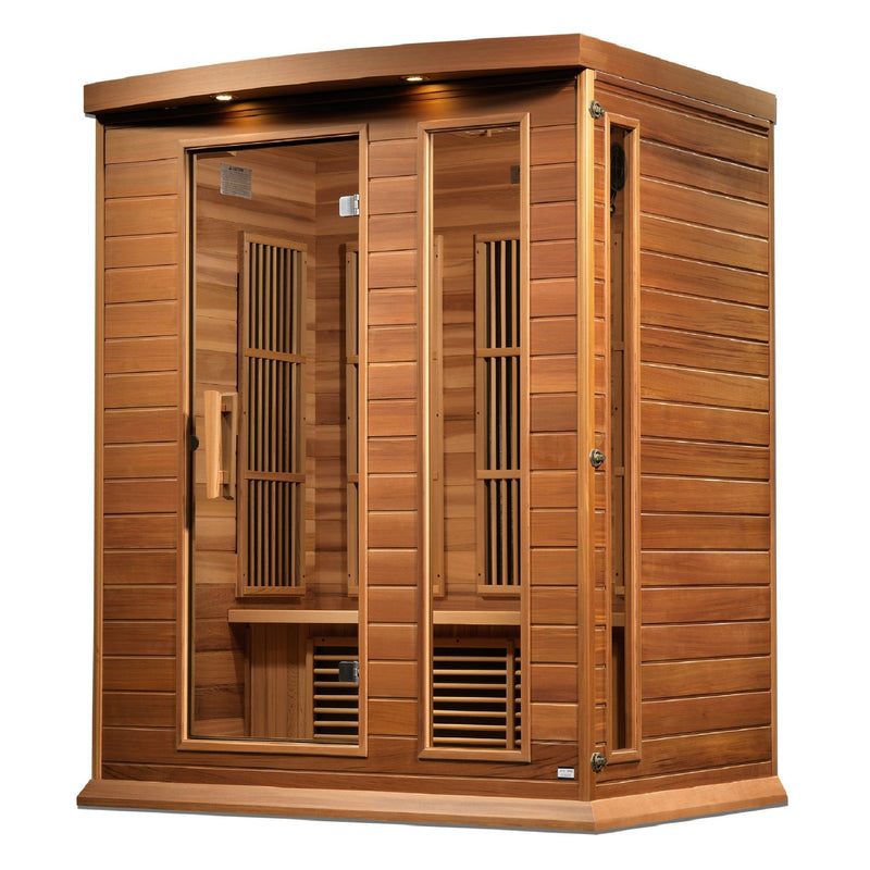 Load image into Gallery viewer, Maxxus 3-Person Low EMF FAR Infrared Sauna - Canadian Red Cedar | Maxxus Sauna
