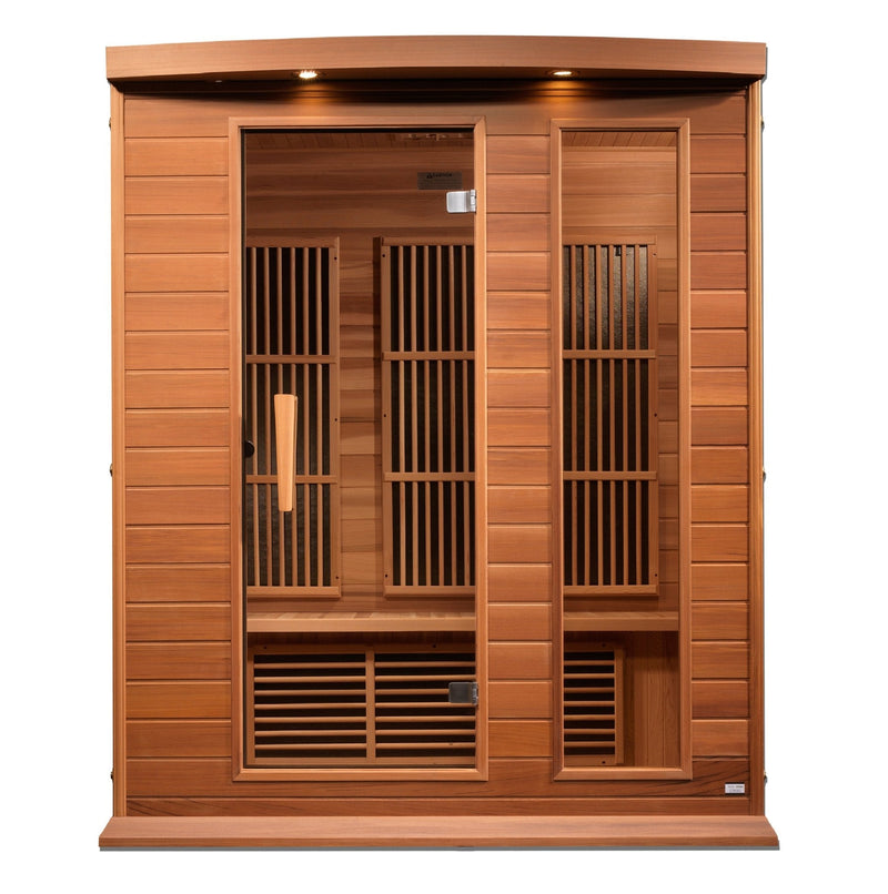 Load image into Gallery viewer, Maxxus 3-Person Low EMF FAR Infrared Sauna - Canadian Red Cedar | Maxxus Sauna
