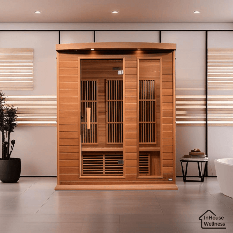 Load image into Gallery viewer, Maxxus 3-Person Low EMF FAR Infrared Sauna - Canadian Red Cedar | Maxxus Sauna
