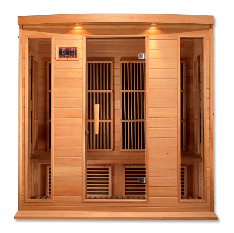 Load image into Gallery viewer, Maxxus 4-Person Low EMF FAR Infrared Sauna – Canadian Hemlock
