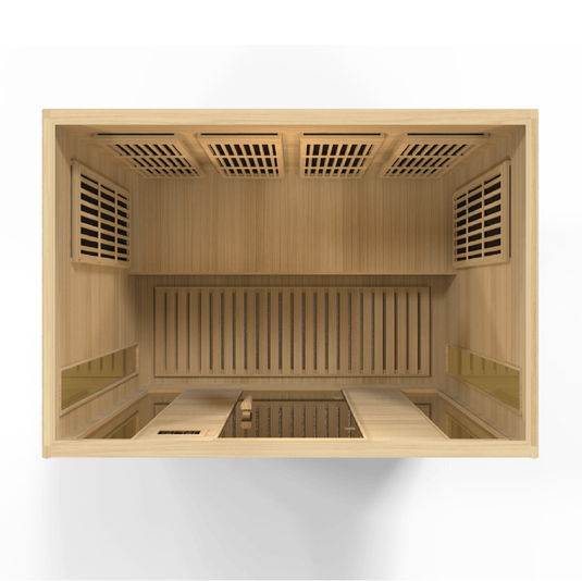 Maxxus 4-Person Low EMF FAR Infrared Sauna – Canadian Hemlock