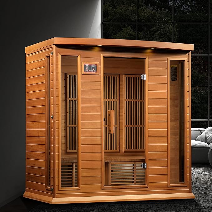 Load image into Gallery viewer, Maxxus 4-Person Low EMF FAR Infrared Sauna – Canadian Hemlock

