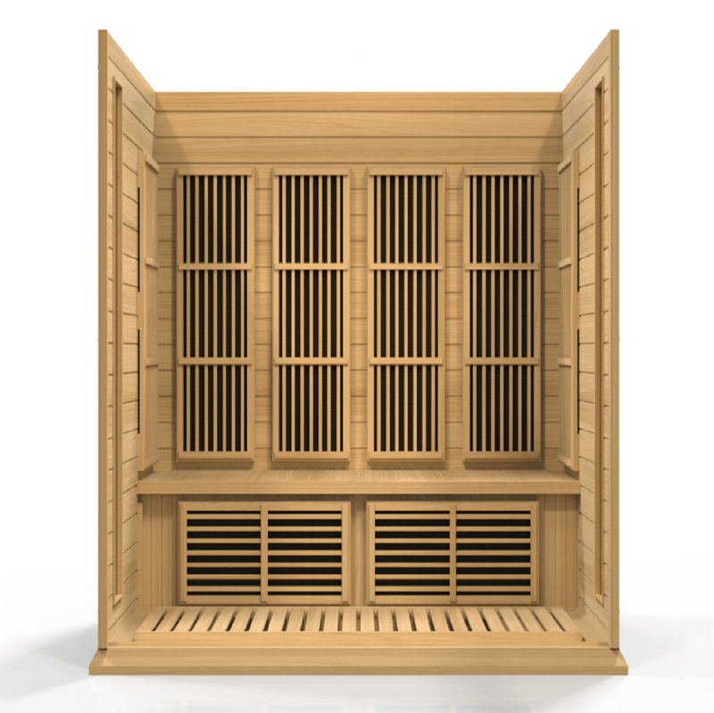 Load image into Gallery viewer, Maxxus 4-Person Low EMF FAR Infrared Sauna – Canadian Hemlock
