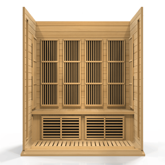 Maxxus 4-Person Low EMF FAR Infrared Sauna – Canadian Hemlock
