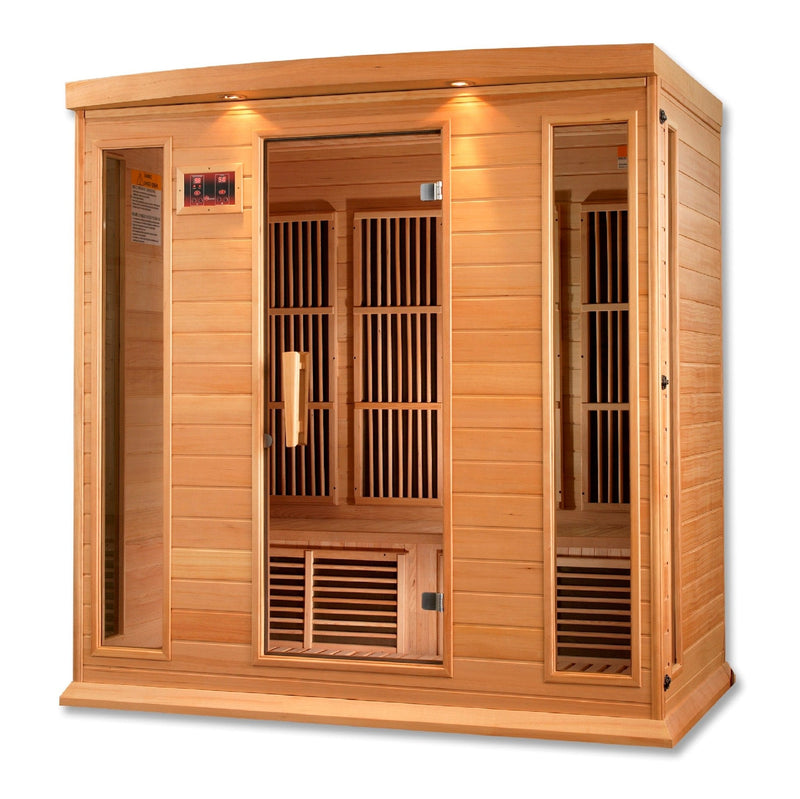 Load image into Gallery viewer, Maxxus 4-Person Low EMF FAR Infrared Sauna – Canadian Hemlock
