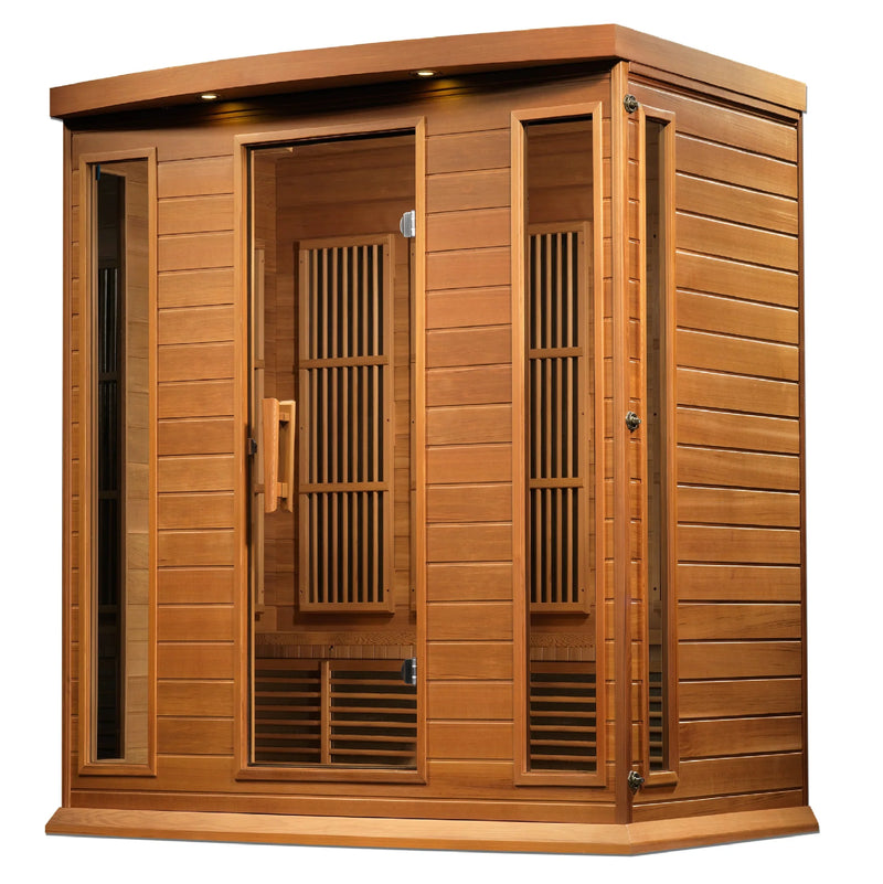 Load image into Gallery viewer, Maxxus &quot;Chaumont Edition&quot; FAR Infrared Sauna Corner Unit - 4 Person, Low EMF, Red Cedar
