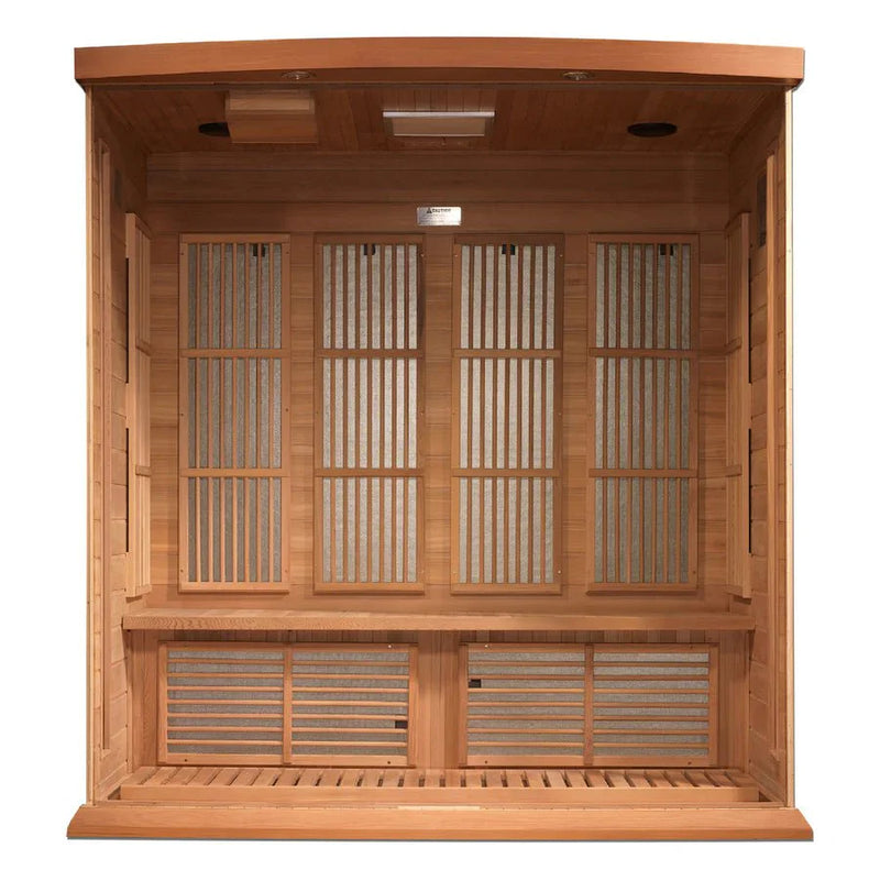 Load image into Gallery viewer, Maxxus &quot;Chaumont Edition&quot; FAR Infrared Sauna Corner Unit - 4 Person, Low EMF, Red Cedar
