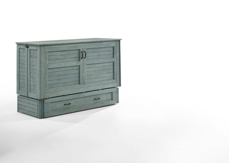 Load image into Gallery viewer, Night and Day Furniture Poppy Murphy Cabinet Bed, Queen, Antique Blue Finish
