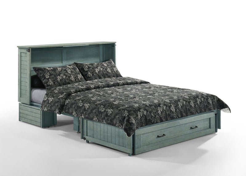 Load image into Gallery viewer, Night and Day Furniture Poppy Murphy Cabinet Bed, Queen, Antique Blue Finish
