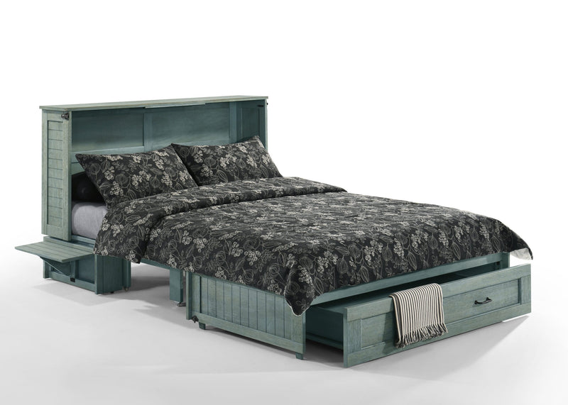 Load image into Gallery viewer, Night and Day Furniture Poppy Murphy Cabinet Bed, Queen, Antique Blue Finish
