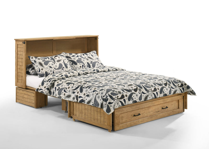 Load image into Gallery viewer, Night and Day Furniture Poppy Murphy Cabinet Bed, Queen, Harvest Brown Finish
