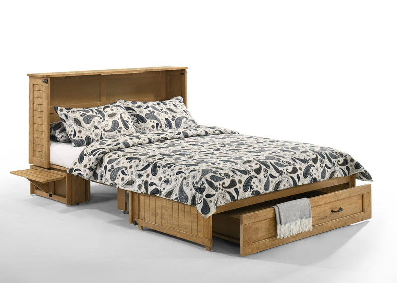 Load image into Gallery viewer, Night and Day Furniture Poppy Murphy Cabinet Bed, Queen, Harvest Brown Finish
