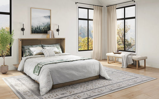 Night and Day Furniture Poppy Murphy Cabinet Bed, Queen, Harvest Brown Finish