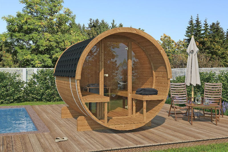 Load image into Gallery viewer, SAUNA EVOLUTION® Barrel Sauna Serenity Nature Air 7

