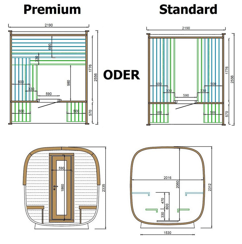 Load image into Gallery viewer, SAUNA EVOLUTION® Square Sauna Minimalist Refresh 5
