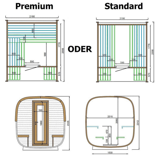 SAUNA EVOLUTION® Square Sauna Minimalist Refresh 5