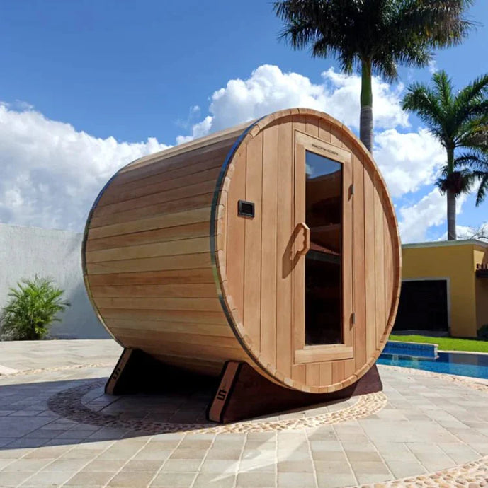 Scandia Electric Barrel Sauna Kit – 4-Person Traditional Sauna for Home