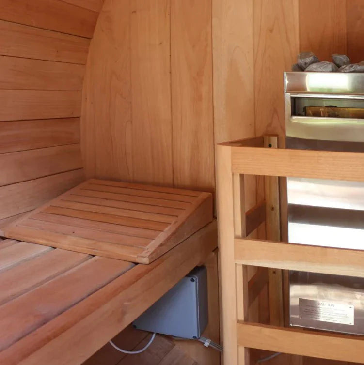 Load image into Gallery viewer, Scandia Electric Barrel Sauna Kit – 8-Person Traditional Sauna for Relaxation &amp; Wellness
