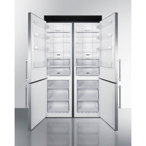 Load image into Gallery viewer, Summit 48" Wide Bottom Freezer Refrigerator Set FFBF181ES2KIT48
