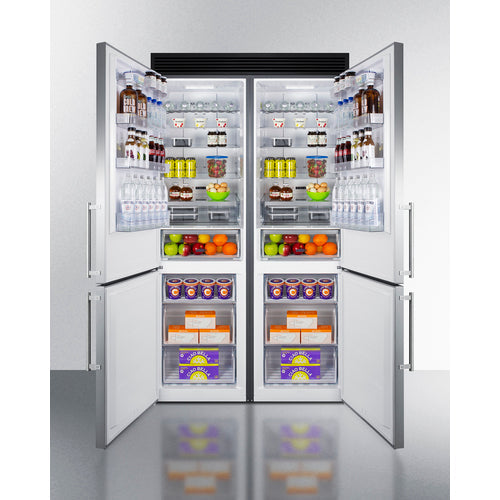 Load image into Gallery viewer, Summit 48" Wide Bottom Freezer Refrigerator Set FFBF181ES2KIT48
