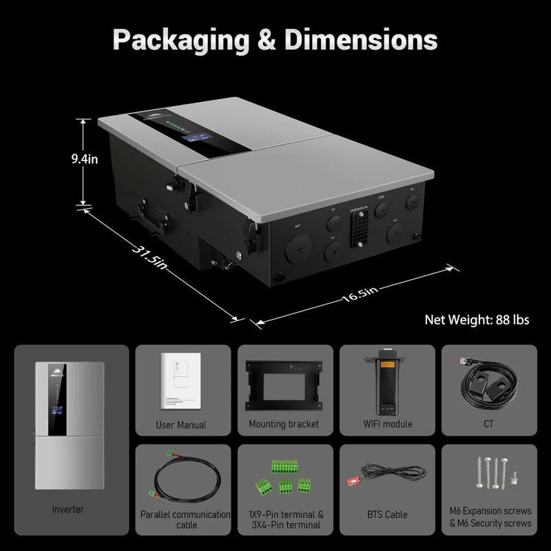 Load image into Gallery viewer, SunGoldPower 11.4KW Hybrid Inverter 48V Split Phase SGN11.4KHB-48
