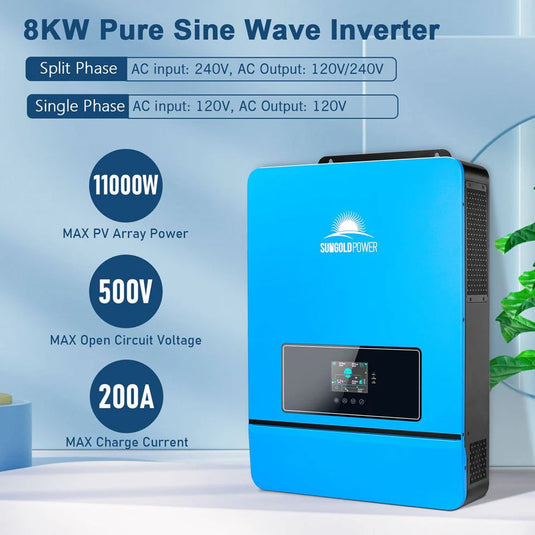 SunGoldPower 8KW 48V Split Phase Solar Inverter Charger SPH8K48SP