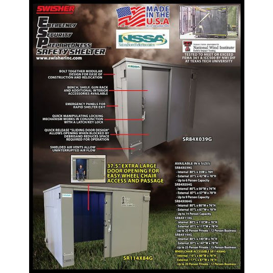 Swisher ESP Safety Shelter Up to 6 Person Capacity