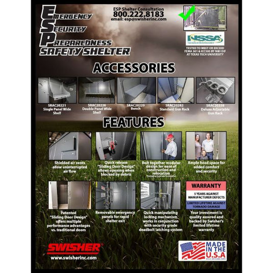 Swisher ESP Safety Shelter Up to 6 Person Capacity