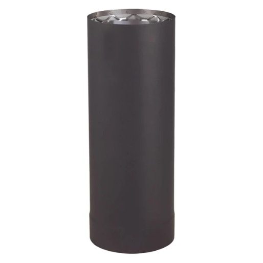 Ventis 6'' x 6'' Double-Wall 304L Stainless Steel Black Stove Pipe VDB0606